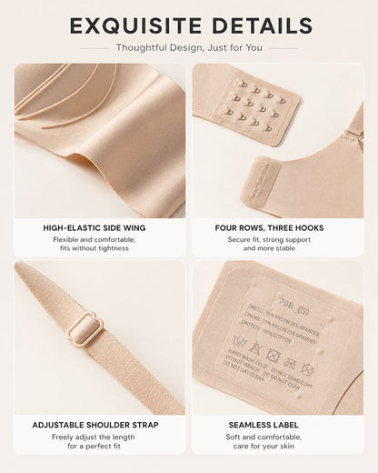 Deep V Seamless Comfortable Push-up Bra