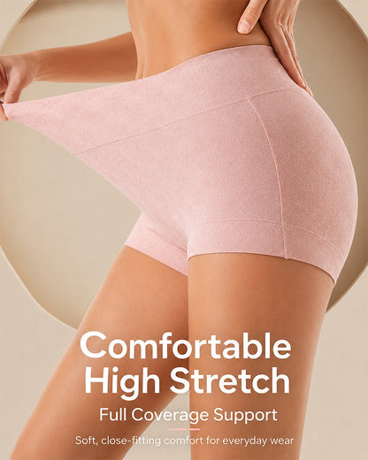 5-Pack Seamless High Waist Pure Cotton Jacquard Panties
