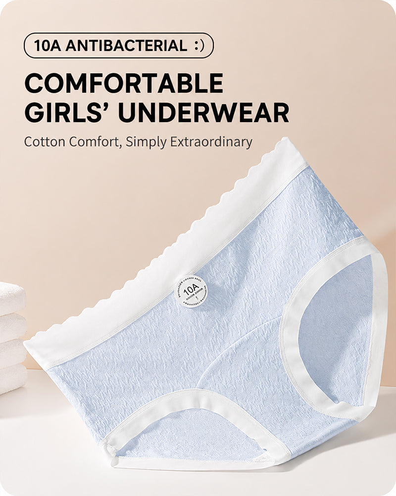 6-Pack Seamless Mid-Waist Cotton Antibacterial Panties