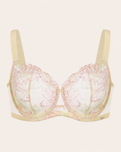 Plus Size Floral Lace Unlined Push-Up Bra