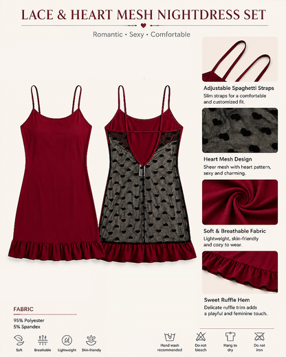 Sheer Lace Spliced Lingerie