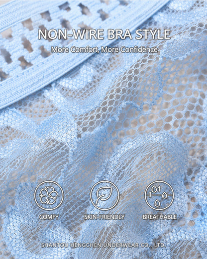 Multiple-Pack Sexy Lace Mesh Metal Buckle Decoration Thongs