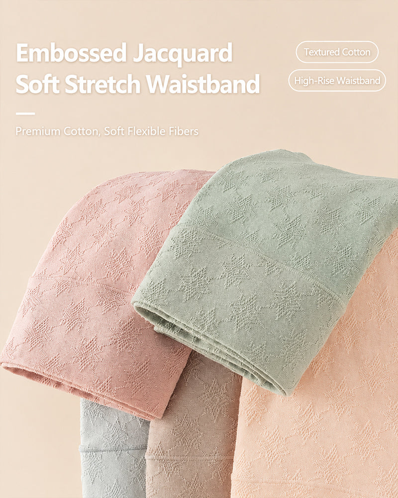 5-Pack Seamless High Waist Pure Cotton Jacquard Panties