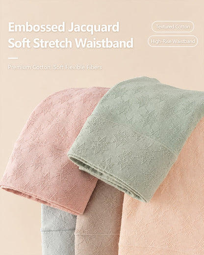 5-Pack Seamless High Waist Pure Cotton Jacquard Panties