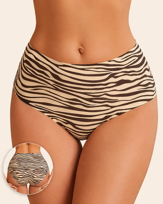6-Pack Seamless High Waist Print Elastic Briefs