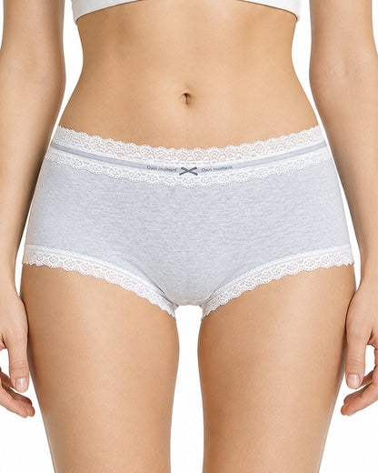 5-Pack Pure Cotton Lace Trim Antibacterial Panties