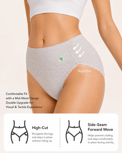 4-Pack Pure Cotton eamless Antibacterial Crotch Breathable Briefs