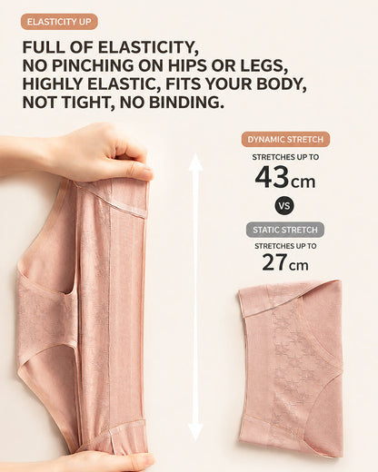 5-Pack Pure Cotton Jacquard High-Slit Stretch Briefs