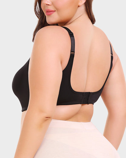 Floralshe®Full Coverage Lace Trim Minimizer Bra