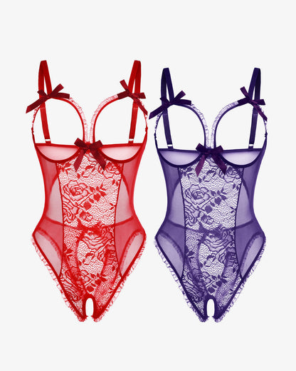 2Packs Sets Lace Mini Bodysuit