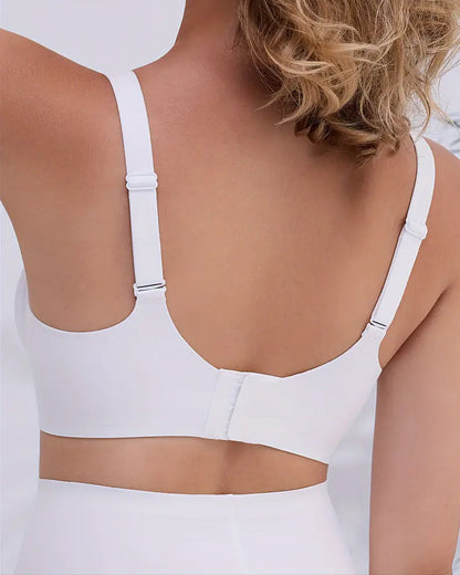 Women's Plus Size Wire-Free Seamless V-Neck Comfort Bra