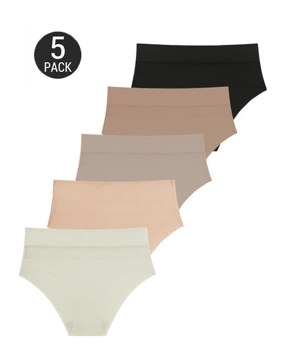 5-Pack Seamless Ice Silk See-Through Mesh Briefs