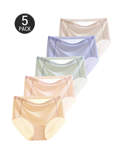5-Pack Ultra-Thin Breathable Ice Silk Seamless Panties
