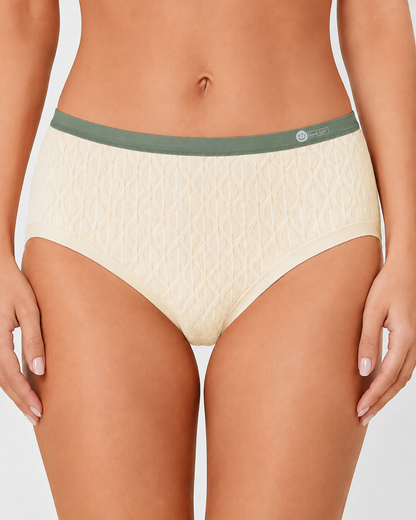 5-Pack Pure Cotton Seamless Breathable Colorblock Jacquard Briefs