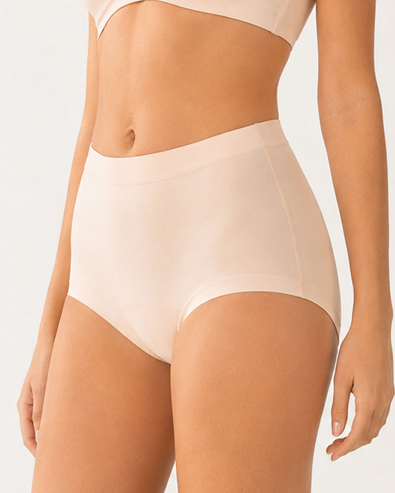 5-Pack High Waist Seamless Lyocell Cotton Briefs
