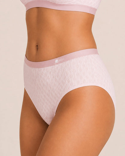 4-Pack Mid-waist Cotton Antibacterial Seamless Jacquard Breathable Briefs