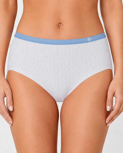 5-Pack Pure Cotton Seamless Breathable Colorblock Jacquard Briefs
