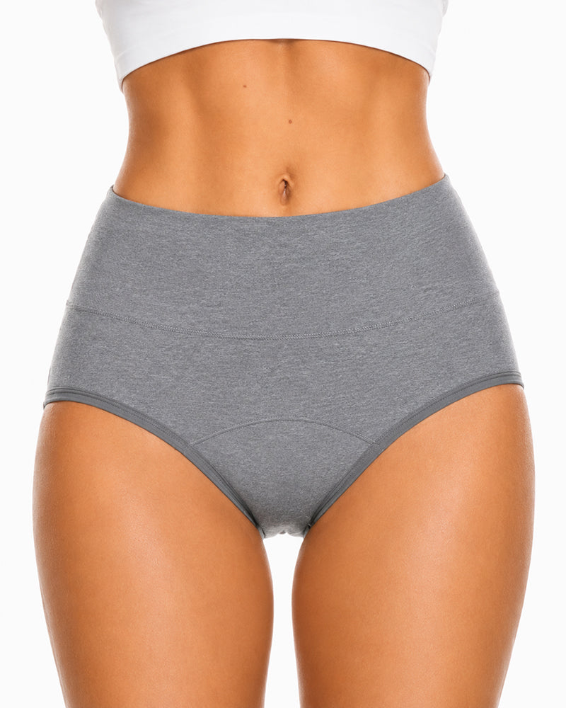 Multiple-Pack High Waist Pure Cotton Seamless Menstrual Panties