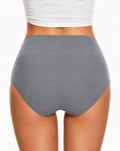 Multiple-Pack High Waist Pure Cotton Seamless Menstrual Panties