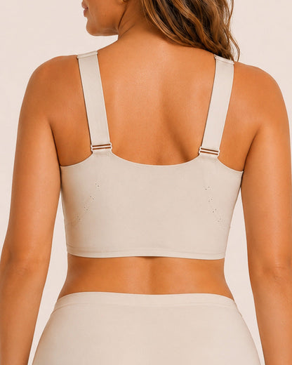Plus Size Seamless Wire-Free Front Closure Comfort Jelly Bra