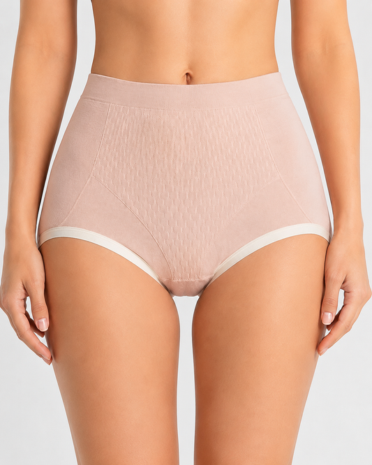 5-Pack Pure Cotton High Waist Tummy Control Hip Lift Seamless Panties