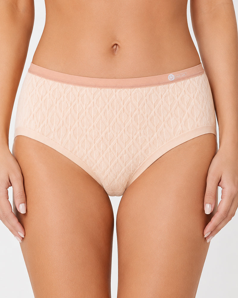 5-Pack Pure Cotton Seamless Breathable Colorblock Jacquard Briefs