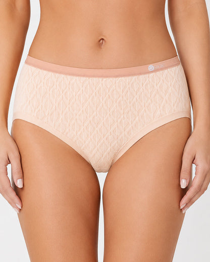 5-Pack Pure Cotton Seamless Breathable Colorblock Jacquard Briefs