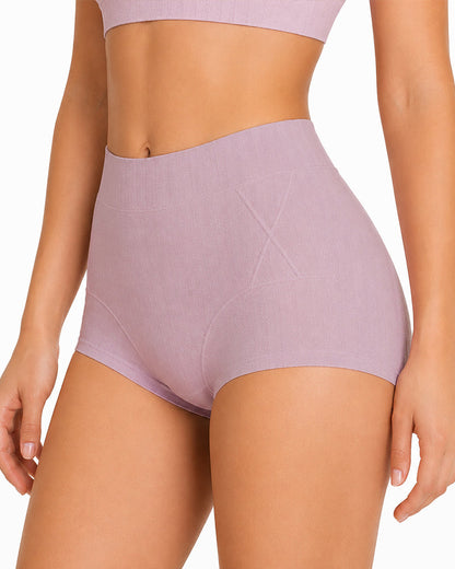 Multiple Pack High Waist Pure Cotton Ribbed Stretch Panties