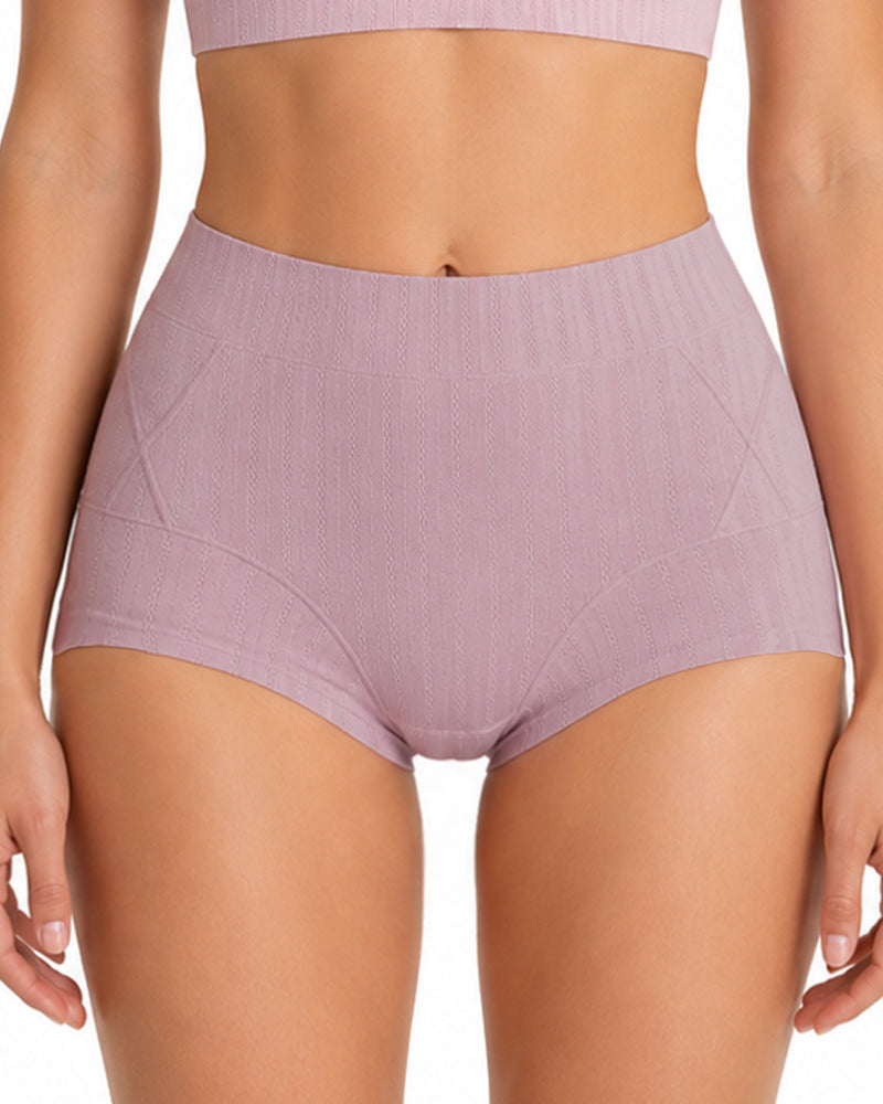 Multiple Pack High Waist Pure Cotton Ribbed Stretch Panties