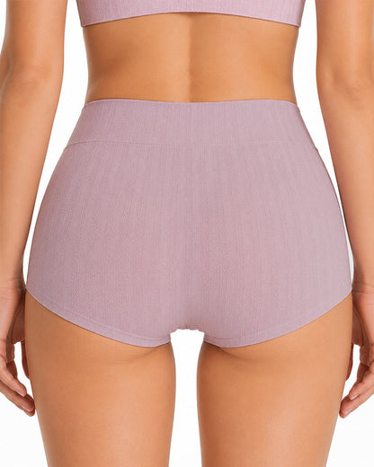 Multiple Pack High Waist Pure Cotton Ribbed Stretch Panties