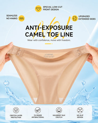 Ultra-thin Seamless Side-hook No-take-off Briefs