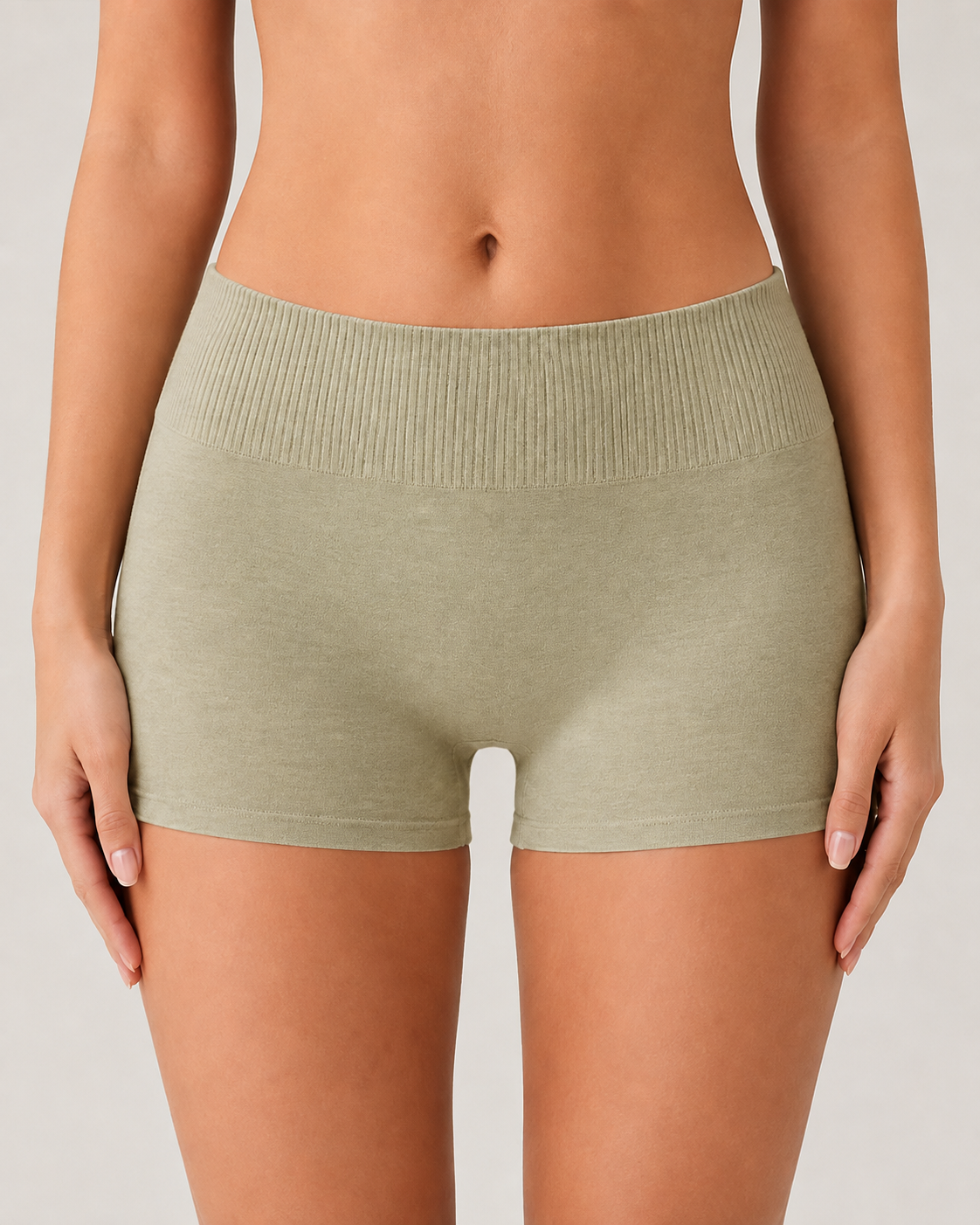 3-Pack Pure Cotton High Waist Tummy Control Seamless Breathable Boyshorts