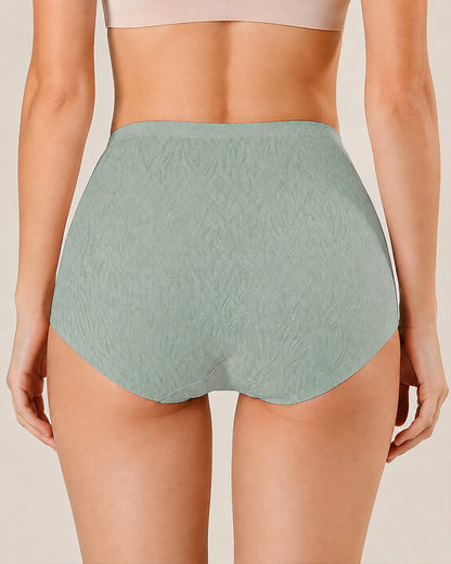 5-Pack High Waist Seamless Ice Silk Breathable Jacquard Panties