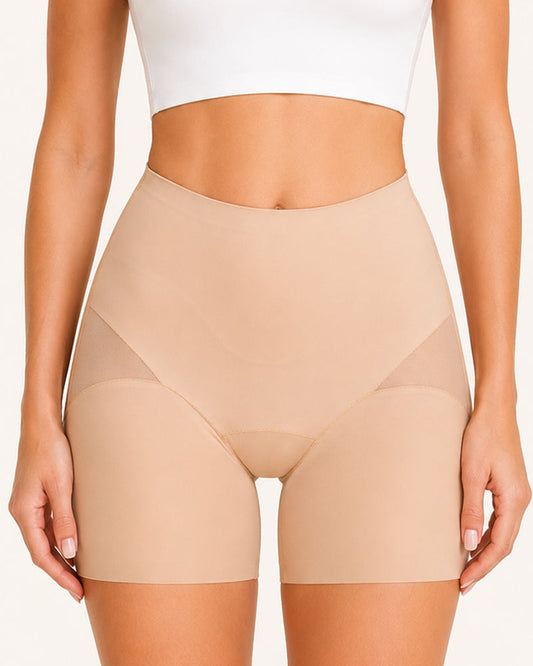 2-Pack High Waist Tummy Control Seamless Breathable Mesh Shaping Shorts