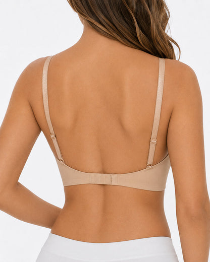 Women's Deep V Seamless Invisible Adjustable Strap Bra