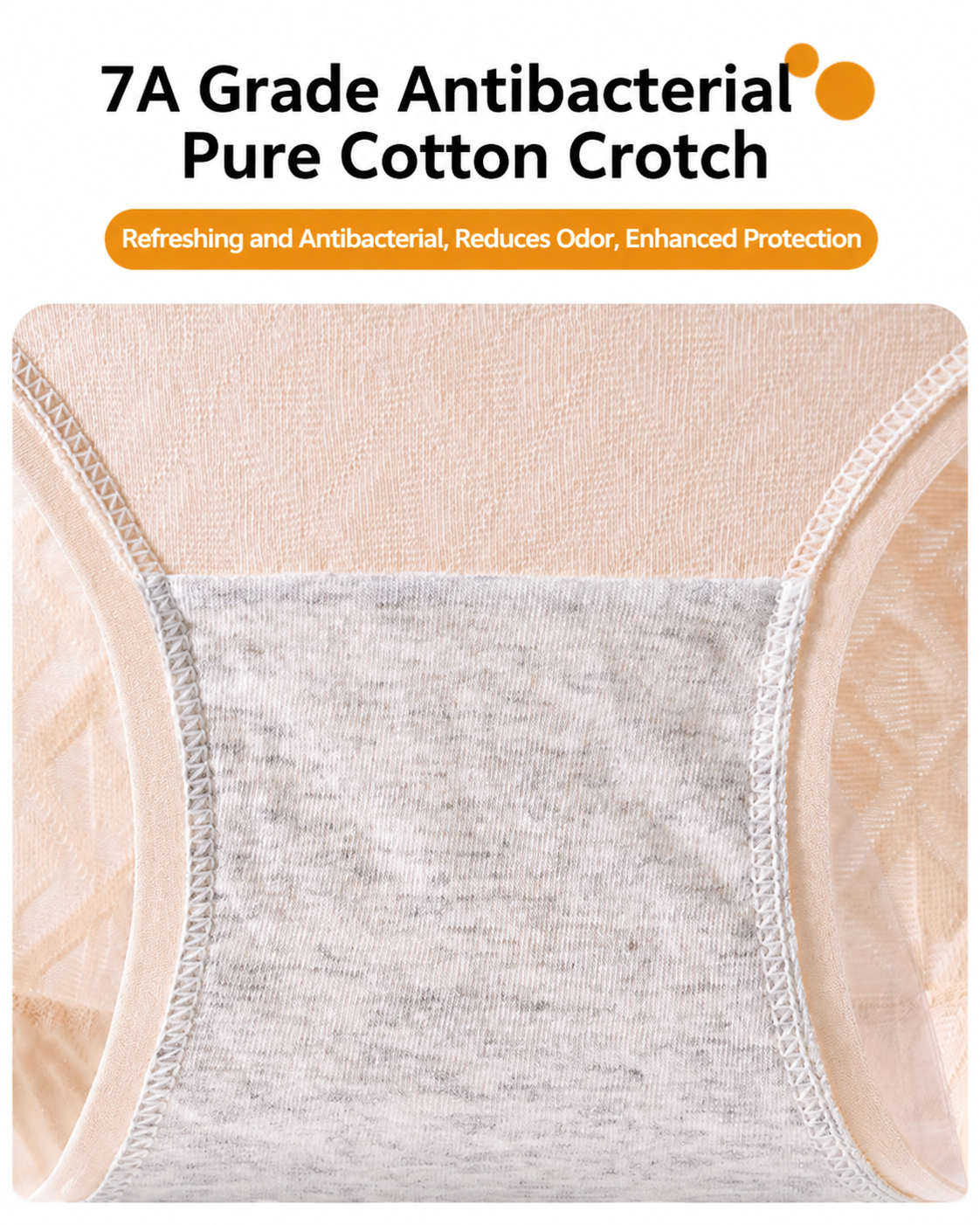 5-Pack Pure Cotton Seamless Breathable Colorblock Jacquard Briefs