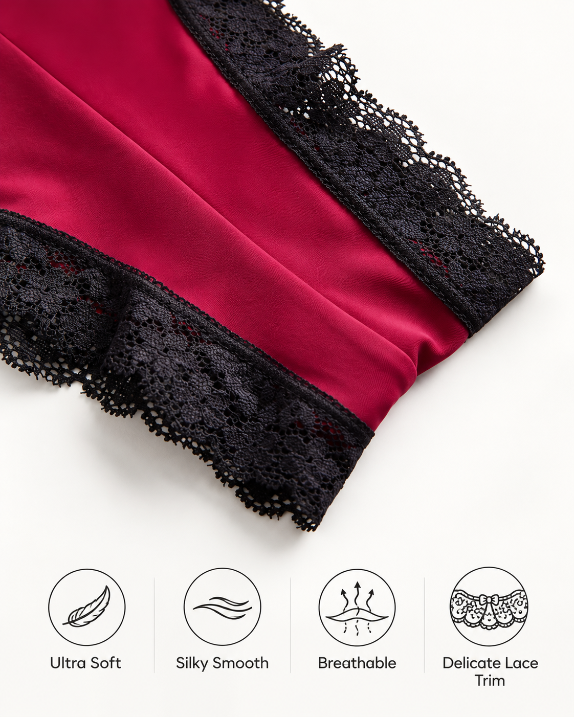 5-Pack Sexy Pure Cotton Lace Trim Thongs