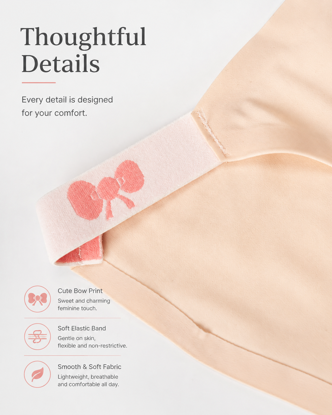 5-Pack Seamless Ice Silk Butterfly Print Breathable Panties