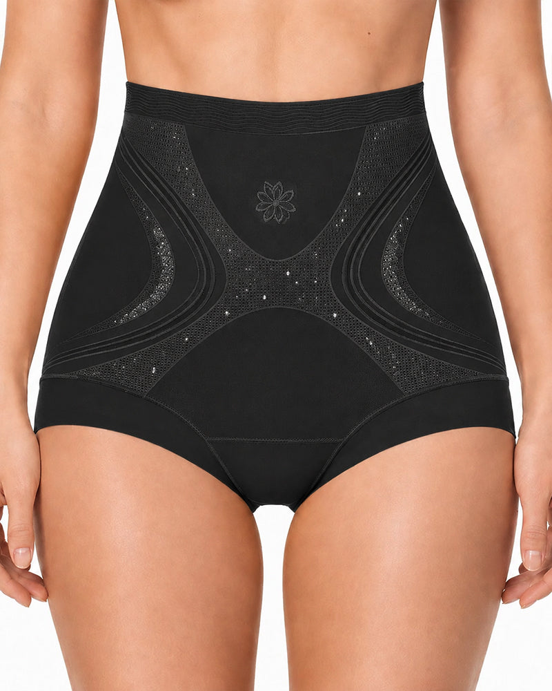 3-Pack Seamless Ice Silk High Waist Tummy Control Shaping Panties