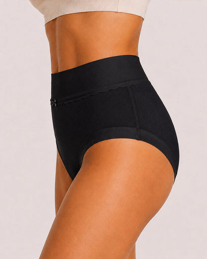 Five-Pack Pure Cotton High Waist Tummy Control Seamless Breathable Briefs