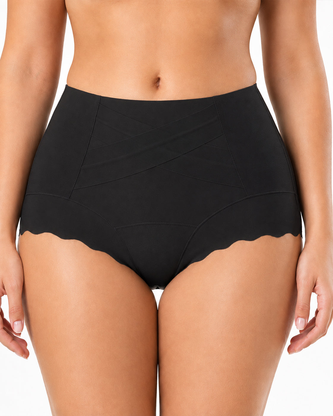3-Pack High Waist Crossover Tummy Control Seamless Shaping Panties
