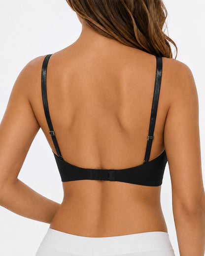 Women's Deep V Seamless Invisible Adjustable Strap Bra