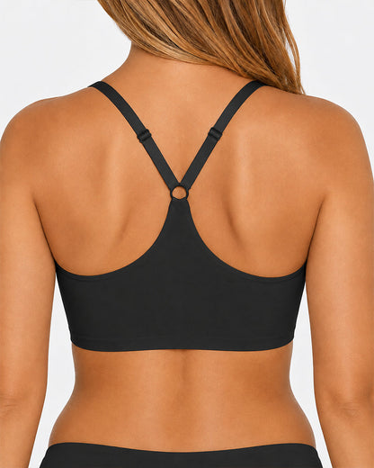 Front Closure Deep V Seamless Wirefree Bra