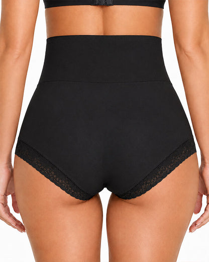 3-Pack High Waist Tummy Control Lace Trim Shaping Panties