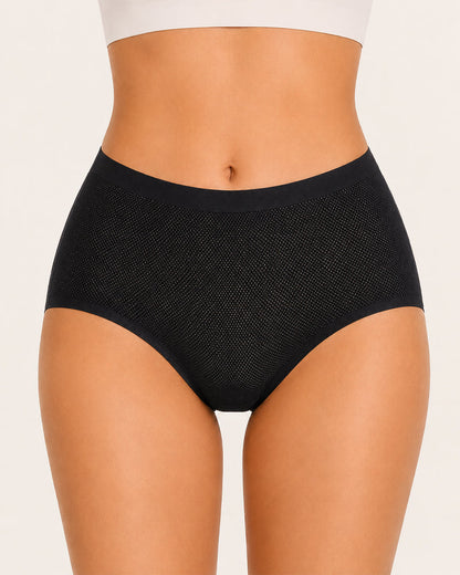 3-Pack Plus Size Mesh Ice Silk Breathable Seamless Panties
