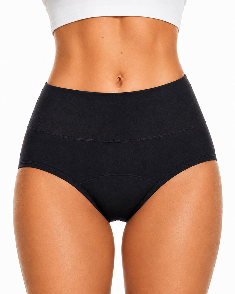 Multiple-Pack High Waist Pure Cotton Seamless Menstrual Panties