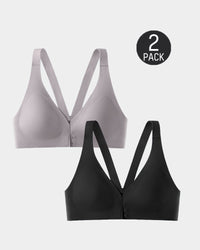 [2-Pack]GrayPurple+Black