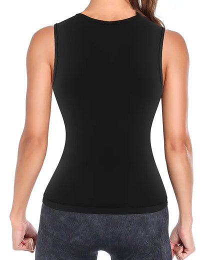Women's Sweat-Inducing Adjustable Zipper Abdominal Shaping Sauna Waist Training Vest