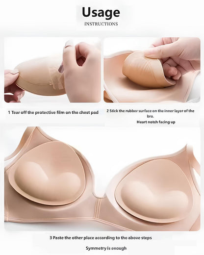 Women's Seamless Waterproof Soft Silicone Invisible Lifting and Push-up Breast Pads