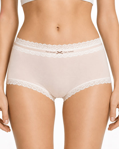 5-Pack Pure Cotton Lace Trim Antibacterial Panties